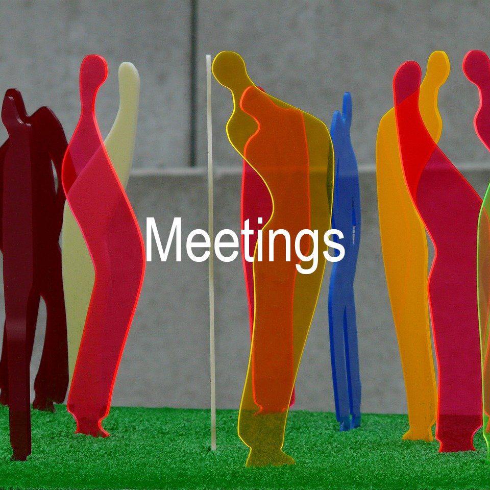 Photo of flourescent cutouts of people in different colours